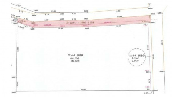 熊谷市西別府、土地の間取り画像です