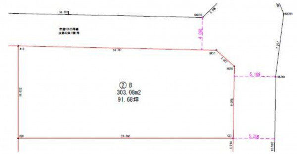 熊谷市西別府、土地の間取り画像です