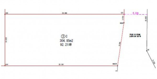 熊谷市西別府、土地の間取り画像です