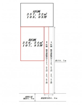 熊谷市上之、土地の間取り画像です