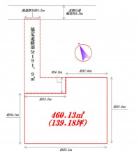 熊谷市上之、土地の間取り画像です