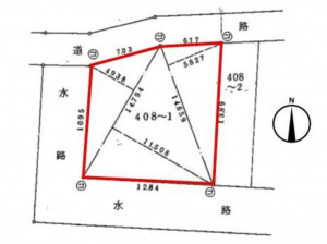 熊谷市佐谷田、土地の間取り画像です