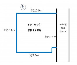 熊谷市肥塚、土地の間取り画像です
