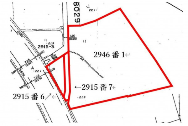 熊谷市佐谷田、土地の間取り画像です