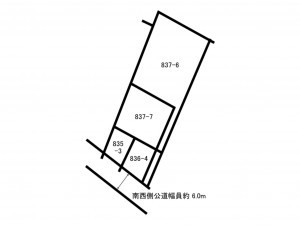 熊谷市肥塚、土地の間取り画像です