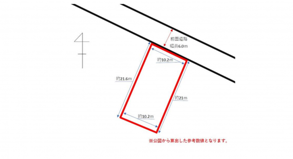 熊谷市別府、土地の間取り画像です