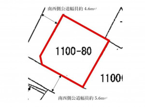 熊谷市上之、土地の間取り画像です