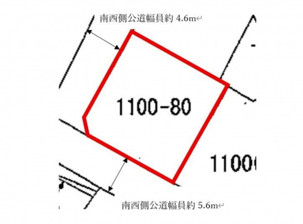 熊谷市上之、土地の間取り画像です