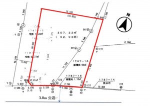 熊谷市中奈良、土地の間取り画像です