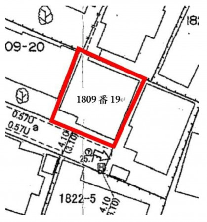 熊谷市上之、土地の間取り画像です