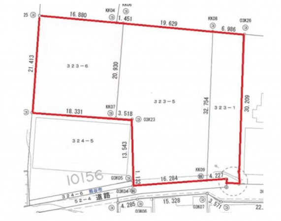 熊谷市奈良新田、土地の間取り画像です