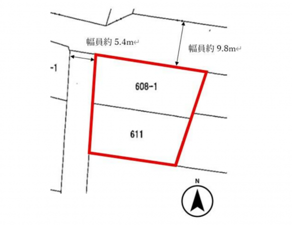 熊谷市間々田、土地の間取り画像です