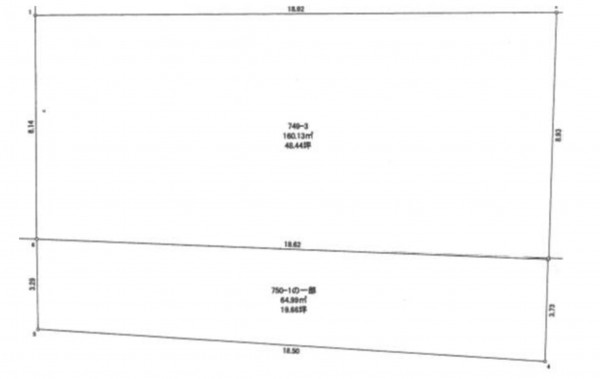熊谷市箱田、土地の間取り画像です