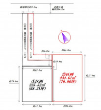 熊谷市上之、土地の間取り画像です