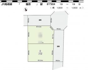 熊谷市別府、土地の間取り画像です