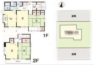 熊谷市拾六間、中古一戸建ての間取り画像です