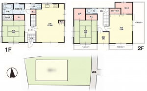 熊谷市上之、中古一戸建ての間取り画像です