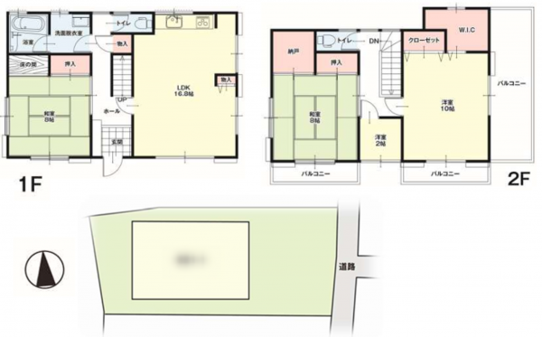 熊谷市上之、中古一戸建ての間取り画像です