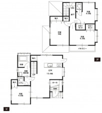 熊谷市石原、中古一戸建ての間取り画像です