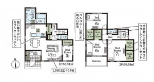 熊谷市末広、新築一戸建ての間取り画像です
