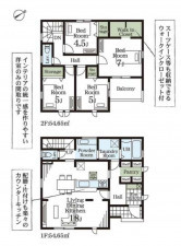 熊谷市万平町、新築一戸建ての間取り画像です