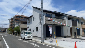 熊谷市赤城町、新築一戸建ての外観画像です