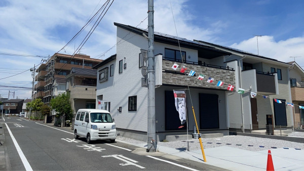 熊谷市赤城町、新築一戸建ての外観画像です