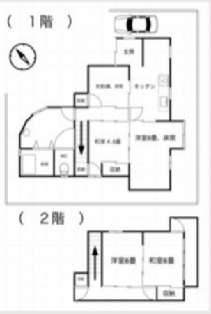 熊谷市石原、中古一戸建ての間取り画像です