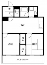 熊谷市宮町、中古マンションの間取り画像です
