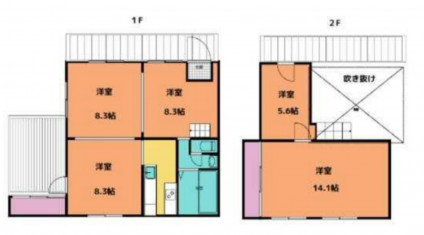 熊谷市妻沼東、中古一戸建ての間取り画像です