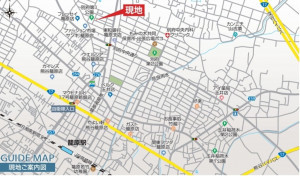 熊谷市別府、新築一戸建ての地図画像です