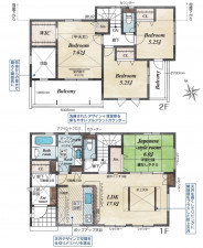 熊谷市別府、新築一戸建ての間取り画像です