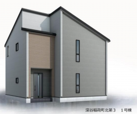 深谷市稲荷町北、新築一戸建ての完成予想図（外観）画像です