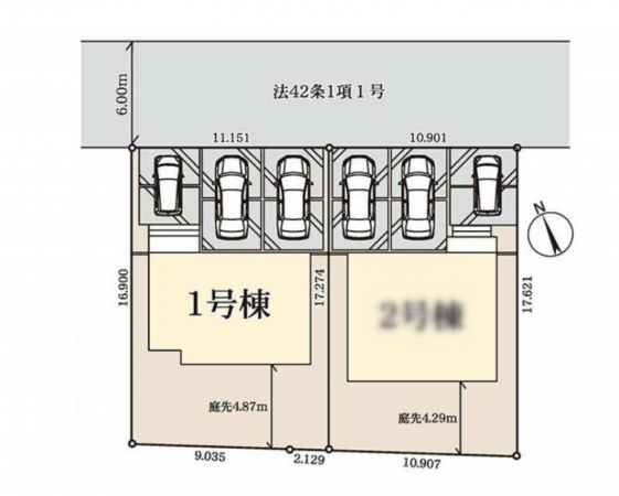 深谷市上柴町東、新築一戸建ての駐車場画像です