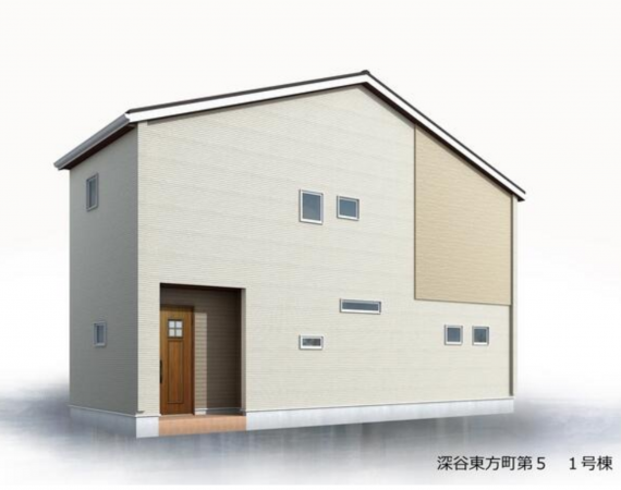 深谷市東方町、新築一戸建ての完成予想図（外観）画像です