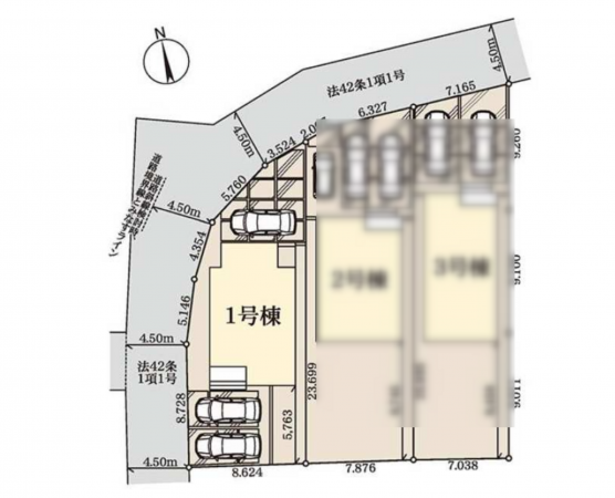 深谷市本住町、新築一戸建ての地図画像です