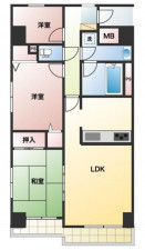 深谷市上野台、中古マンションの間取り画像です