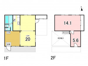 熊谷市妻沼東、中古一戸建ての間取り画像です