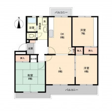 深谷市上柴町西、中古マンションの間取り画像です