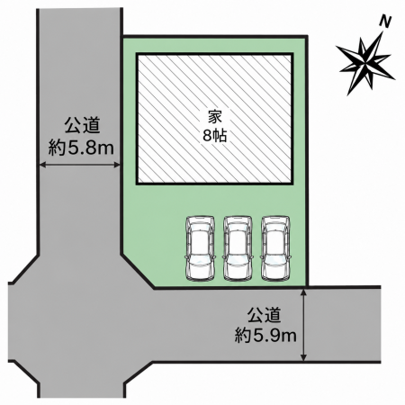熊谷市拾六間、新築一戸建ての画像です