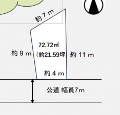 深谷市東方、土地の間取り画像です