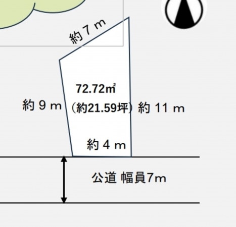 深谷市東方、土地の間取り画像です