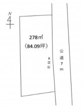 深谷市稲荷町北、土地の間取り画像です