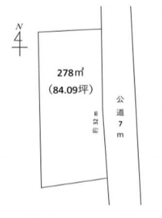 深谷市稲荷町北、土地の間取り画像です