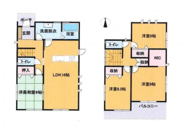 熊谷市上根、中古一戸建ての間取り画像です