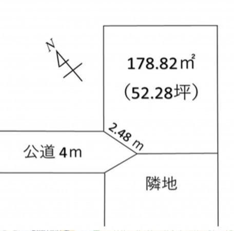 深谷市上柴町東、土地の間取り画像です