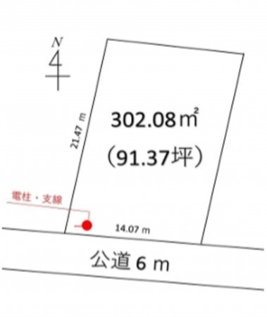 深谷市常盤町、土地の間取り画像です