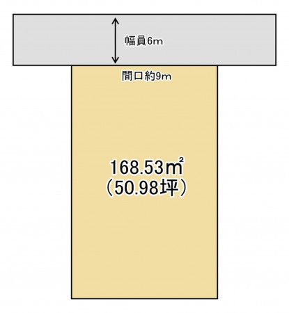 かほく市白尾、土地の間取り画像です