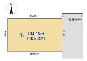 河北郡津幡町字中須加、土地の間取り画像です
