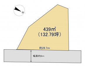 河北郡津幡町字杉瀬、土地の間取り画像です